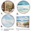 Coastalbeachsand Sandy Serenity Pointillism I sur toile, 3 pièces-1655314197