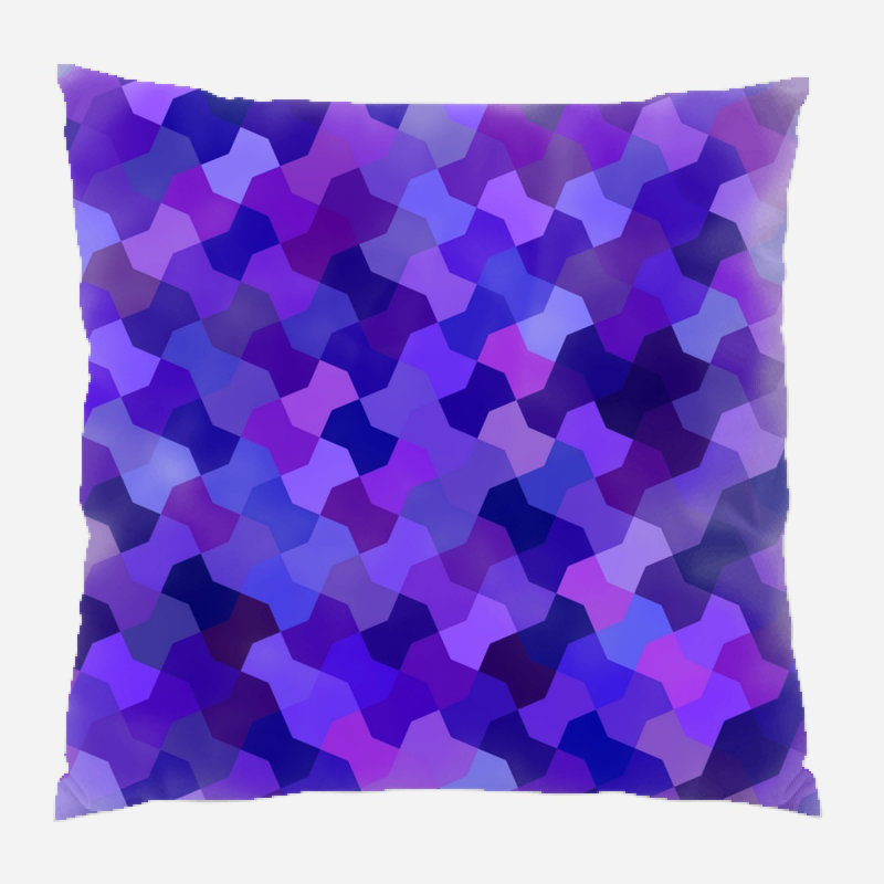 Geometric Microsuede Reversible Throw Pillow