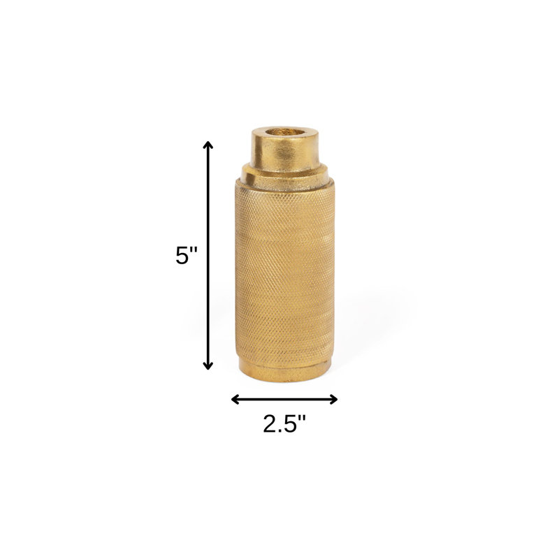 HomeRoots 5'' H Aluminum Tabletop Candlestick