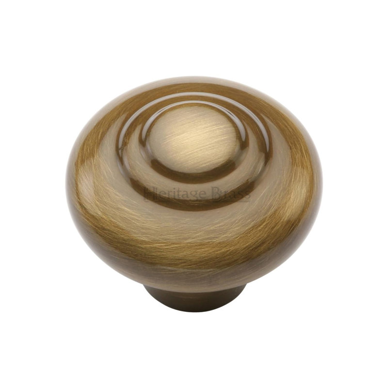 Heritage Brass Heritage Cabinet Knob Round Bead Design, 3.2cm H x 3.8cm W x 3.8cm D, Satin Rose Gold