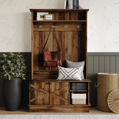 Hall Tree with Storage Cabinet