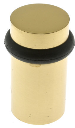 Solid Brass Floor Mount Stop, Polished Brass