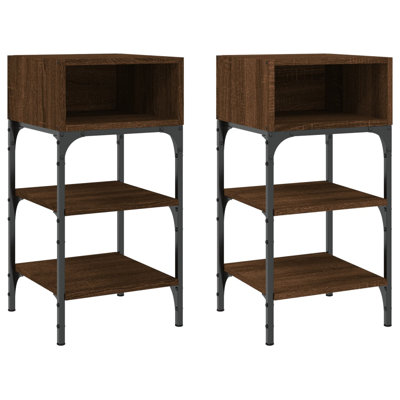 Dungall 35cm W Iron Bedside Table