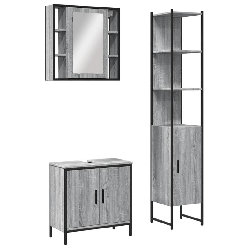 Abbilyn Bathroom Furniture Suite, Grey Sonoma