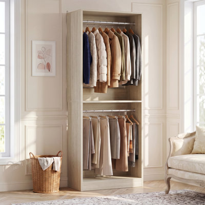  Closet System with 2 Hanging Rods