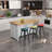 Solid wood kitchen island, open counter