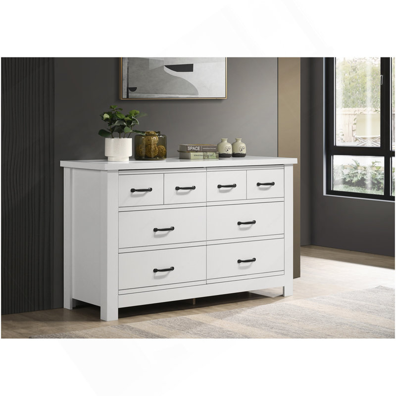 Commode blanche 6 tiroirs Cassini