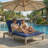 All-Weather Patio Chaise Lounge Cushion With 28D High-Density Foam, Waterproof Fabric, And Washable Cover For Pool And Garden Recliners-478495102
