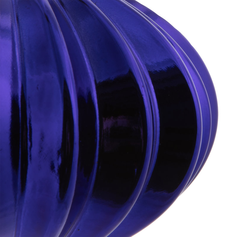 5.7" White Matte Onion Ornament UV, 3 Per Bag, Purple Shiny