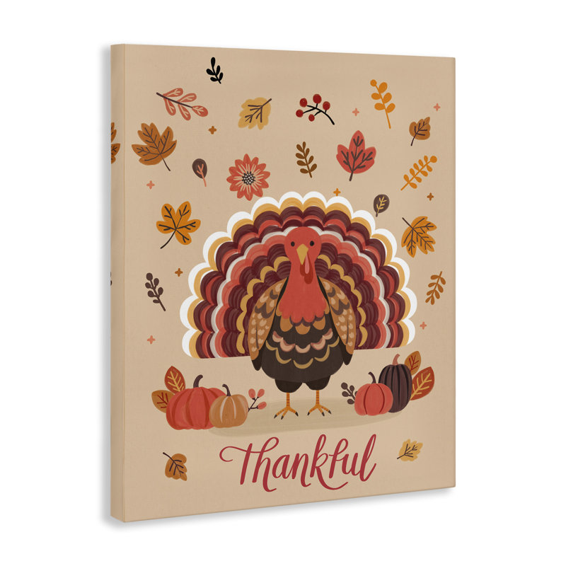  «Thankful Autumnal Turquie», art mural sur toile par Nancy McKenzie, H 30 po x l 24 po