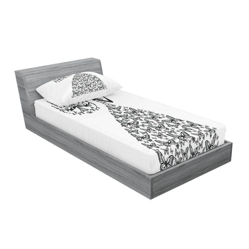 Microfiber Sheet Set, Twin Sheet Set with Fitted Sheet