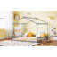 Lits jumeaux au sol, cadre en pin, chambre d'enfants moderne partagée-1956485035