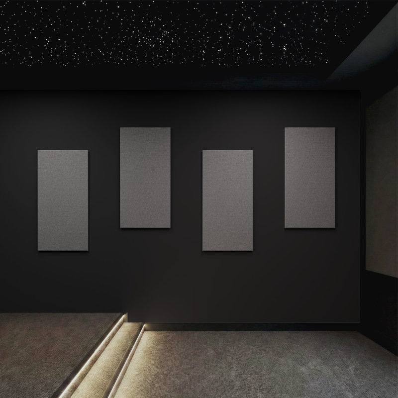 4-Pack 47" x 24" x 2" Acoustic Wall Paneling, Sound Absorbing Fiberglass Panels for Home Theater, Studio & Office, 31 sq. ft. Coverage