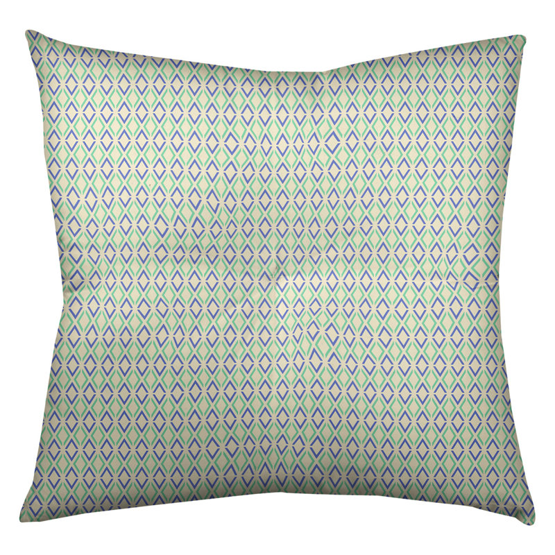 Coussin de sol Katelyn Elizabeth, 30 po x 30 po, Vert / bleu