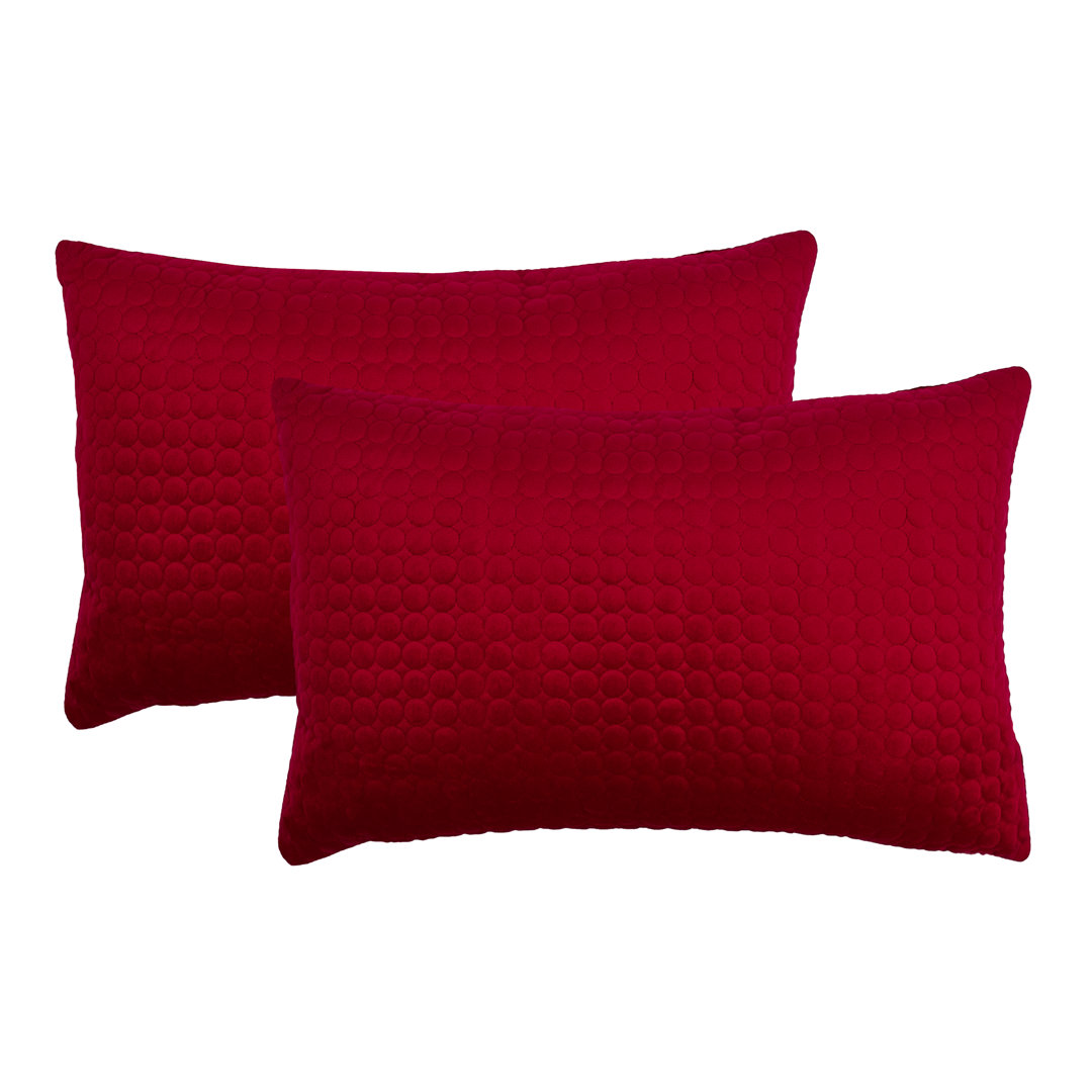 Boudoir Embroidered Circle Velvet Lumbar Pillow (Set of 2) Sherry Kline 