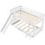 Lit superposé simple au-dessus de la construction avec glissière pliable et amusante en lit simple / réversible blanc - Mobilier de chambre à coucher