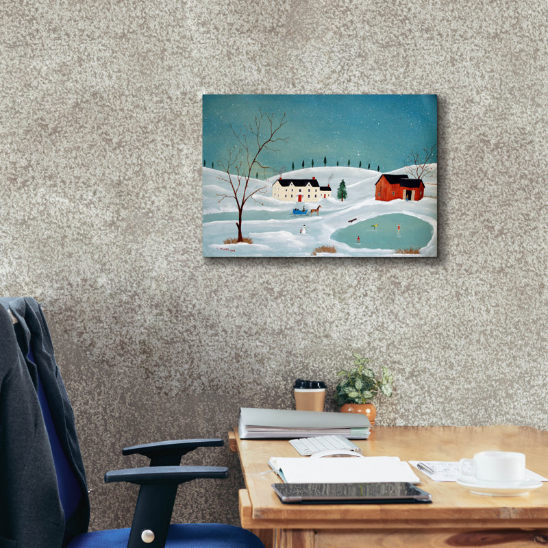 Toile épique Graffiti «Snow Scene» par C Munro, 26 po x 18 po