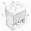 Meuble-lavabo de salle de bain autoportant 24 po 24 po