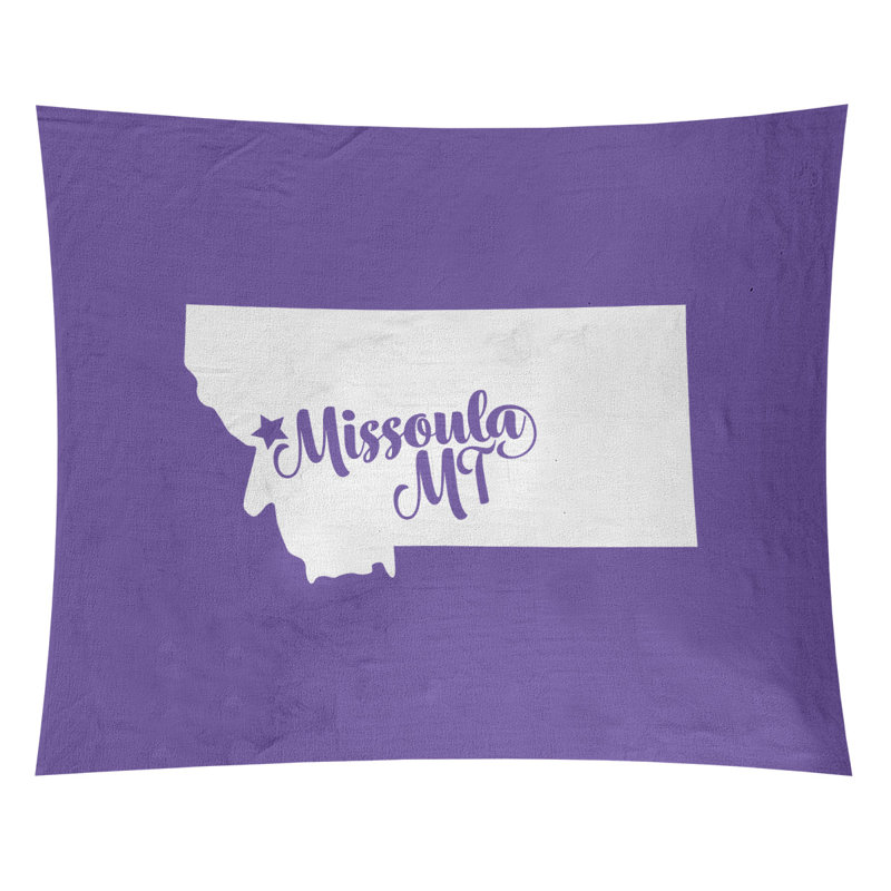 Tapisserie Missoula Montana, H 51 po x l 60 po, Mauve