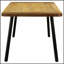Table de salle à manger en bois de manguier naturel et noir de style gouvernante, écologique et élégante pour les intérieurs modernes et rustiques