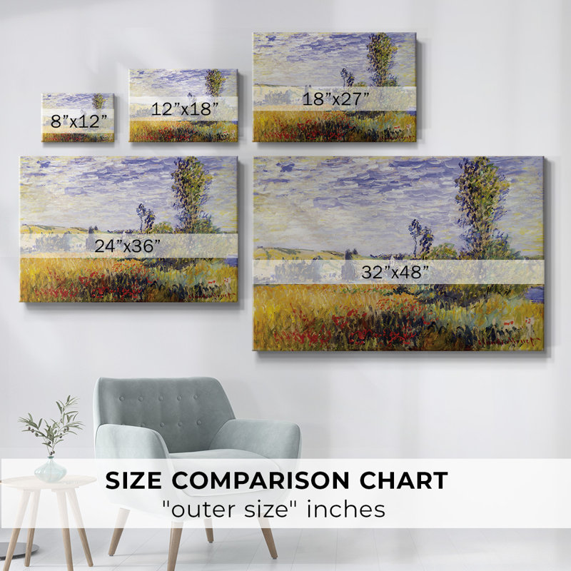 «Vetheuil» par Monet-Gallery, toile tendue, H 24 po x l 36 po
