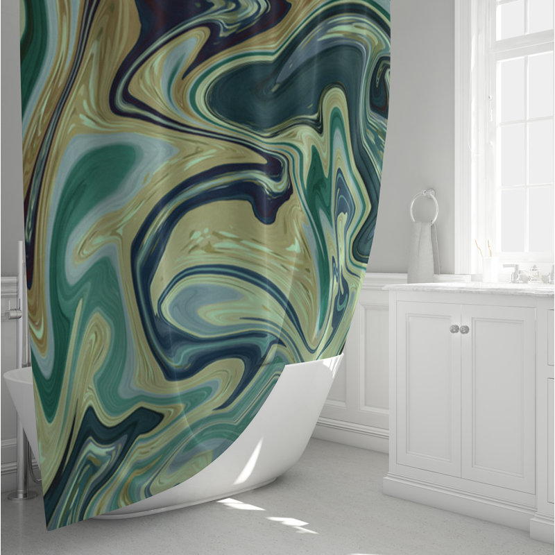 Abstract Shower Curtain, 93" H x 70" W