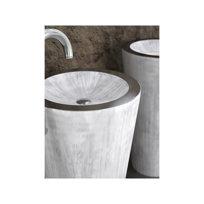 19.7'' L Bathroom Sink, White Silver