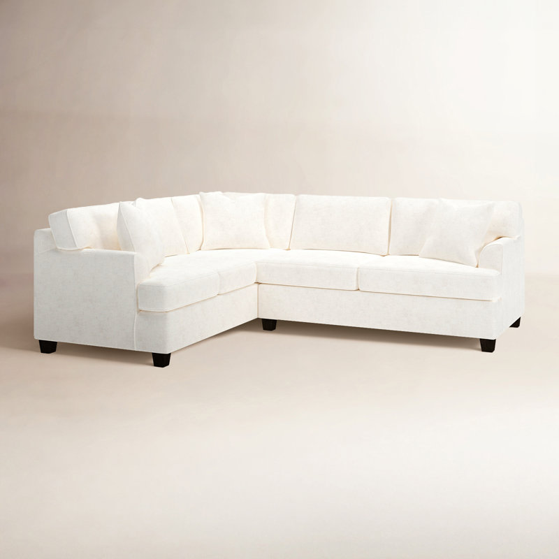 Canapé modulaire Conradina, Mélange de lin naturel Bevin, Orienté à gauche (vu de face)