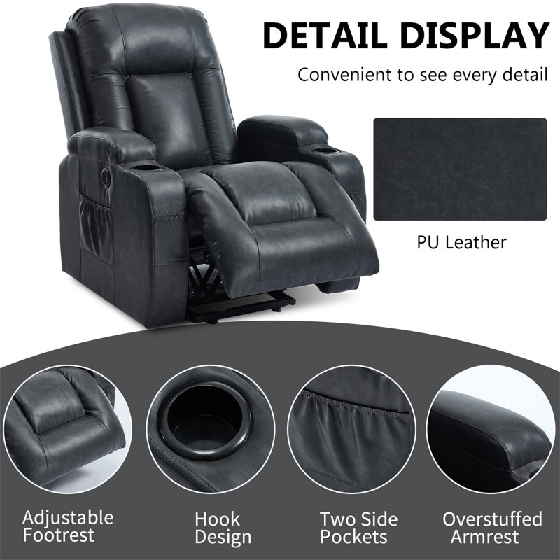 Fauteuil inclinable Infinity Power, Brown Upholstered