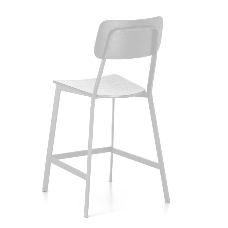 Wolfson Bar Stool, White