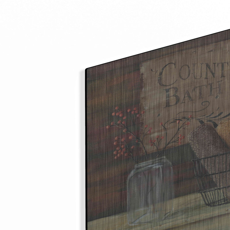 «Country Bath» par Pam Britton, August Grove®, art mural en métal, H 16 po x l 24 po