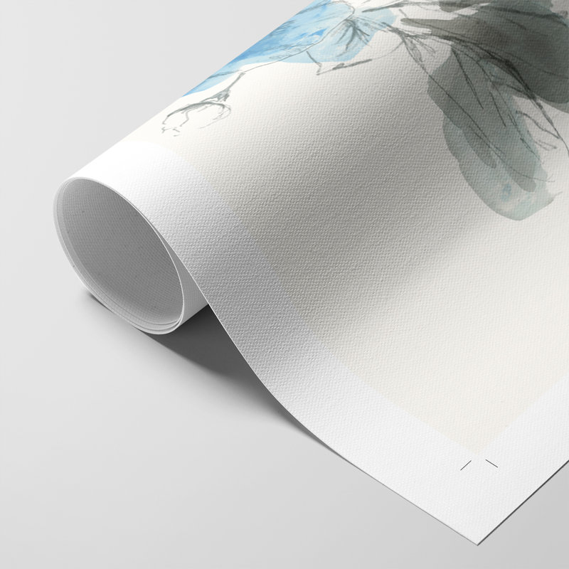 Bleu esquissé I - Impression sur toile seulement - NON-CADRE, H 18 po x l 12 po
