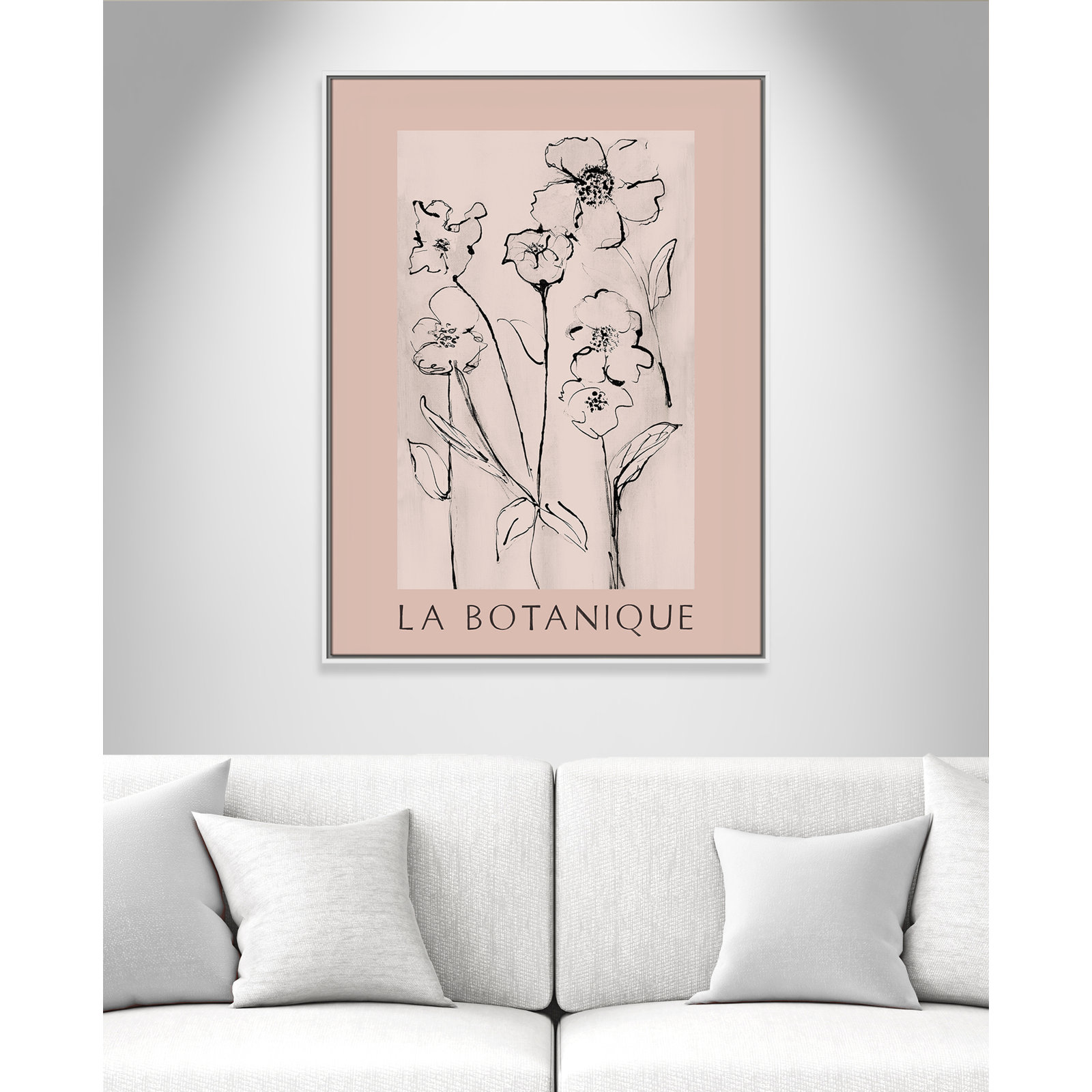 Riya "La Botanique" Print by Susan Jill, White Floater Frame, No, 41.5" H x 31.5" W x 2" D