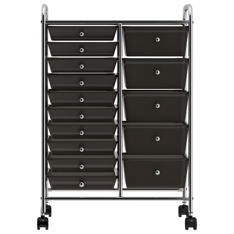 Baghdig 90.5cm H x 36.5cm W Utility Cart with Wheels, Black