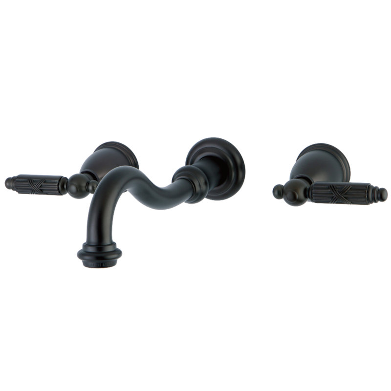 Robinet de salle de bain fixé au mur Vintage, Bronze huilé