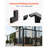 Corner Connectors for Handrail Extension for Cable Railing POM