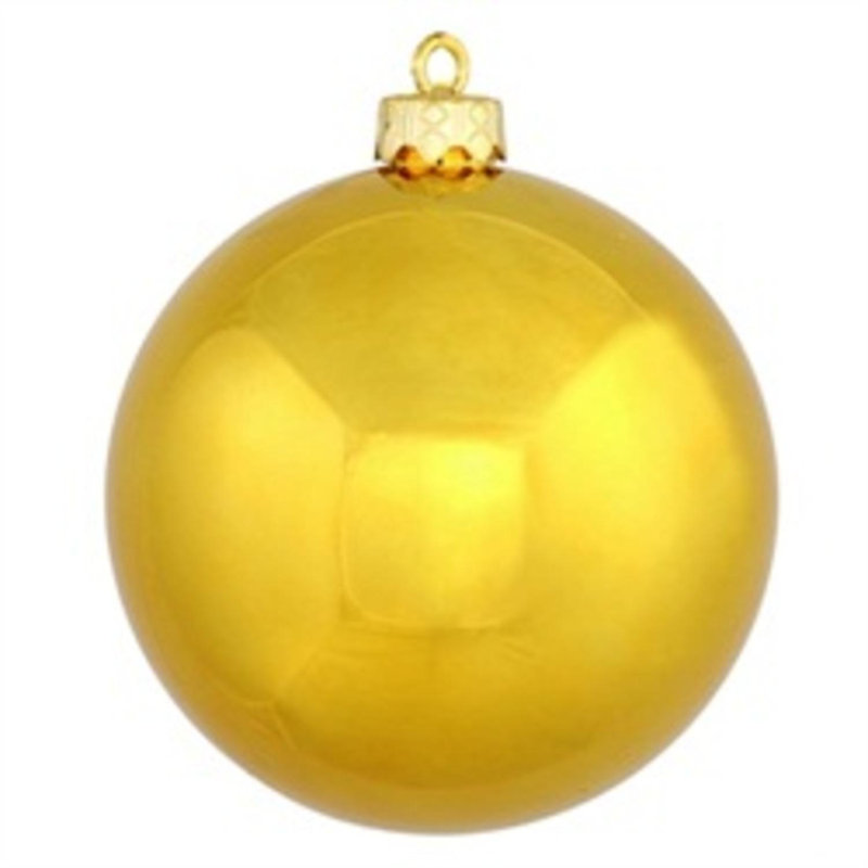 Boules de Noël Bubblegum incassables à 4 finitions, H 2,75 po x l 2,75 po x P 2,75 po, Or brillant