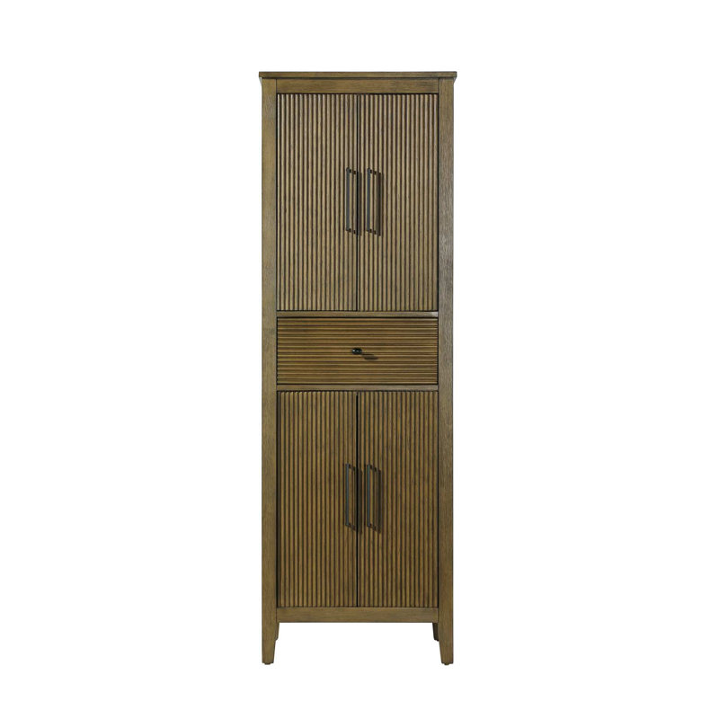 24 Inch Bath Storage Cabinet in Hazel Oak, 72" H x 24" W x 18" D, Hazel Oak