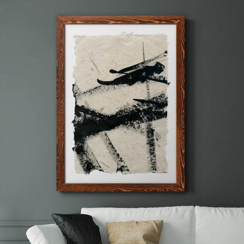 «Lines Crossed II», peinture sur toile encadrée, Cadre en érable, H 31,5 po x l 23,5 po x P 1,5 po