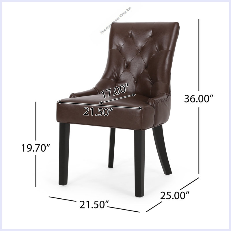 Chaise rembourrée Modern, Marron foncé