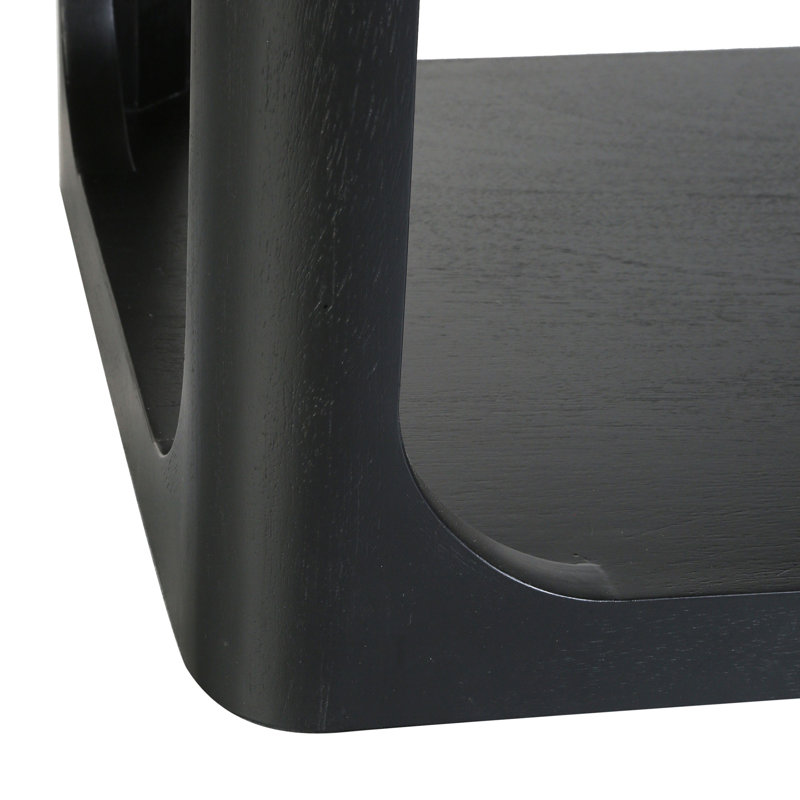 Sybil Solid Wood End Table, Black