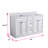 60'' Double Bathroom Vanity with Quartz Top