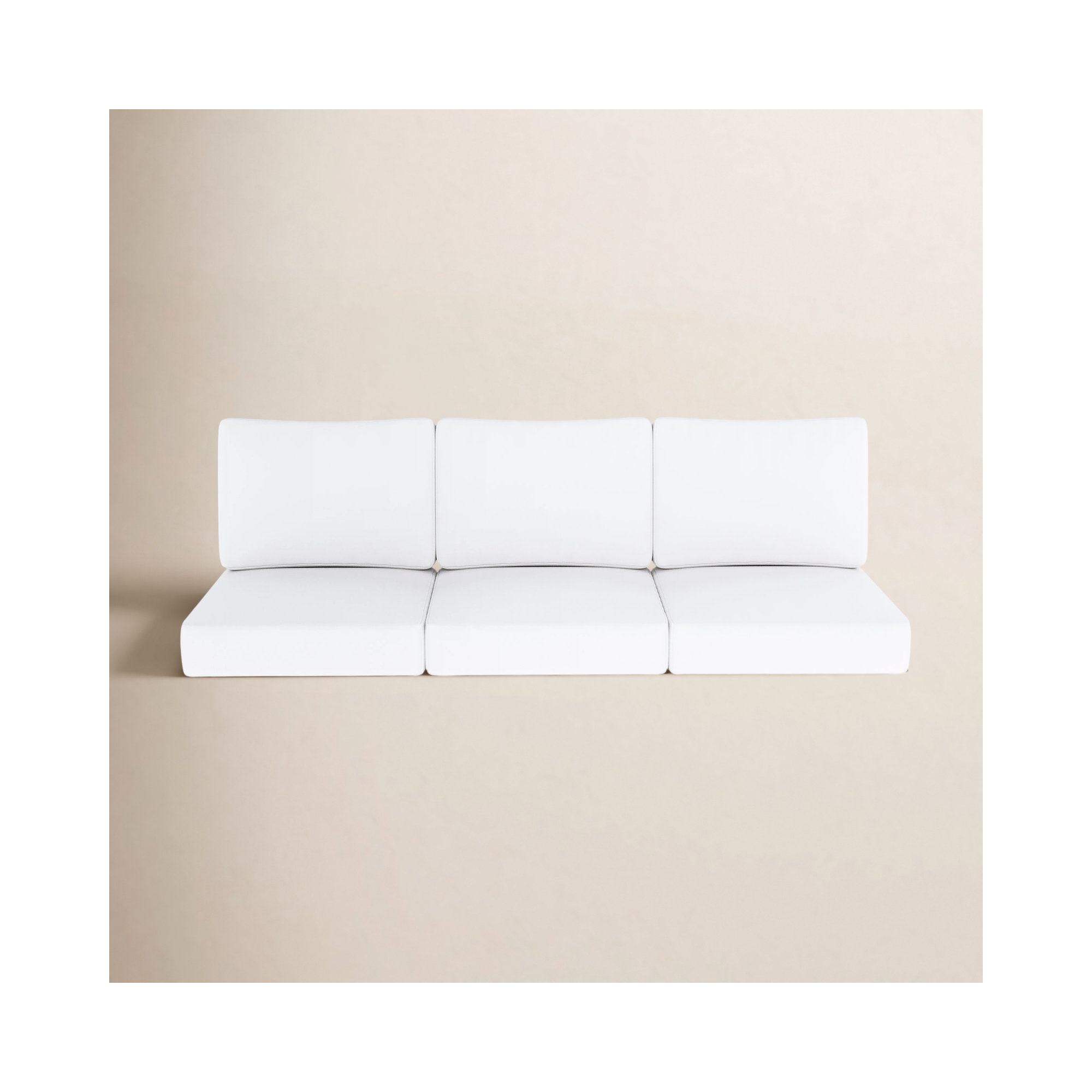Sunbrella Outdoor Sofa Seat / Back Cushion, Canvas Natural Sunbrella® Canvas