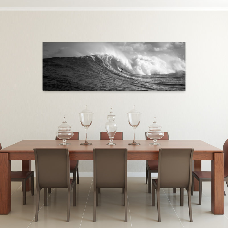 Surfer In The Sea Maui Hawaii USA by Dan Merkel - Wrapped Canvas Panoramic Print, 50.8 cm H x 152.4 cm W