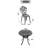 5-Piece Set Of All-Weather Cast Aluminum Dining Furniture Set With Black Frame-976874315