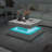 Square Coffee Table with Storage & RGB Lighting for Living Room