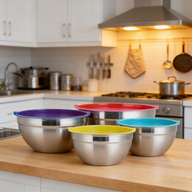 7 Nesting Mixing Bowls with Airtight Lids, Dishwasher Safe