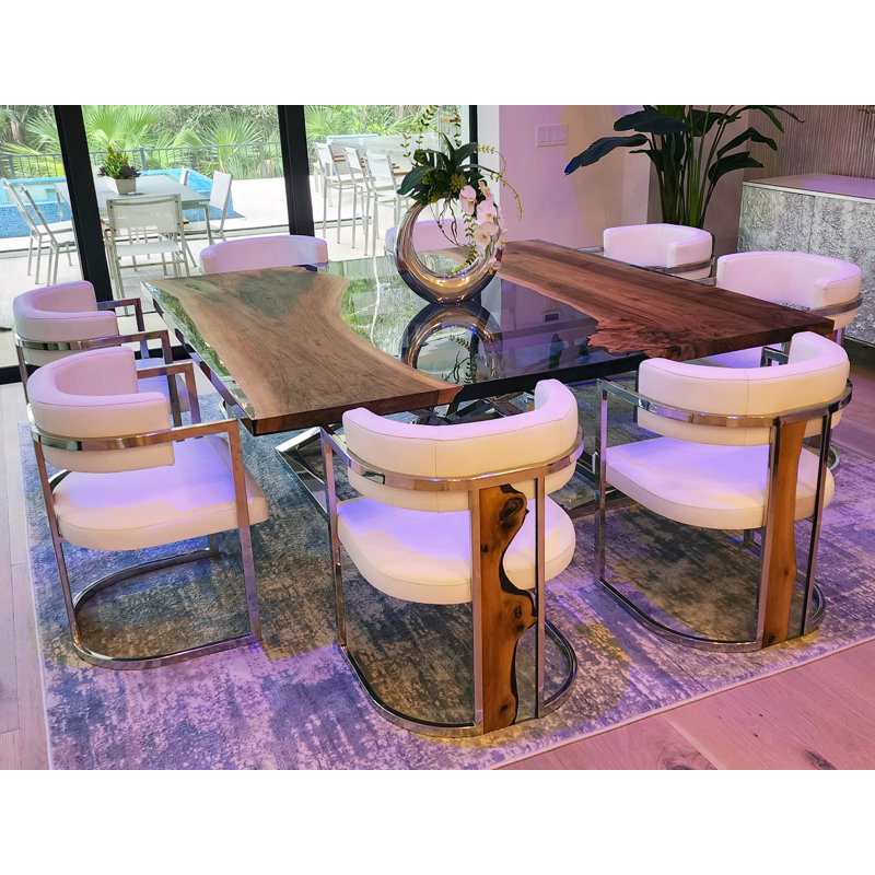 Abruzzo Walnut Wood Dining Table, 36" L x 36" W