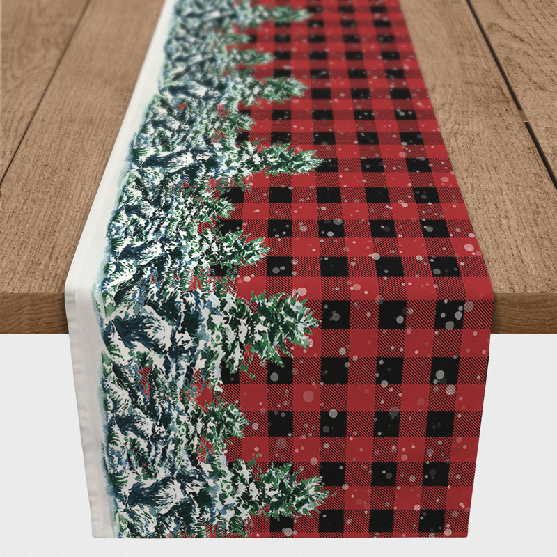 Chemin de table à carreaux eringisl, 72 po x 16 po