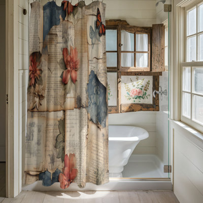 Old Petals - Rideau de douche Premium